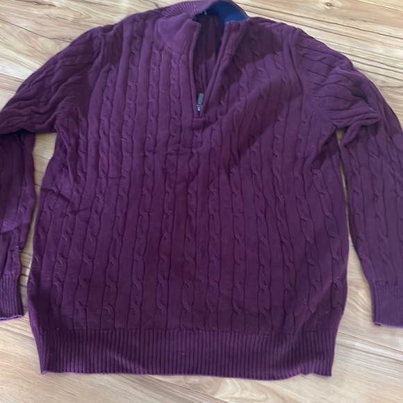 Club Room cable knit 3/4 zip - Picture 4 of 5